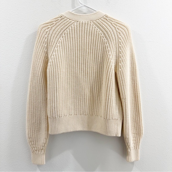 Everlane Cotton Cream Oversized Cardigan S - Picture 5 of 6